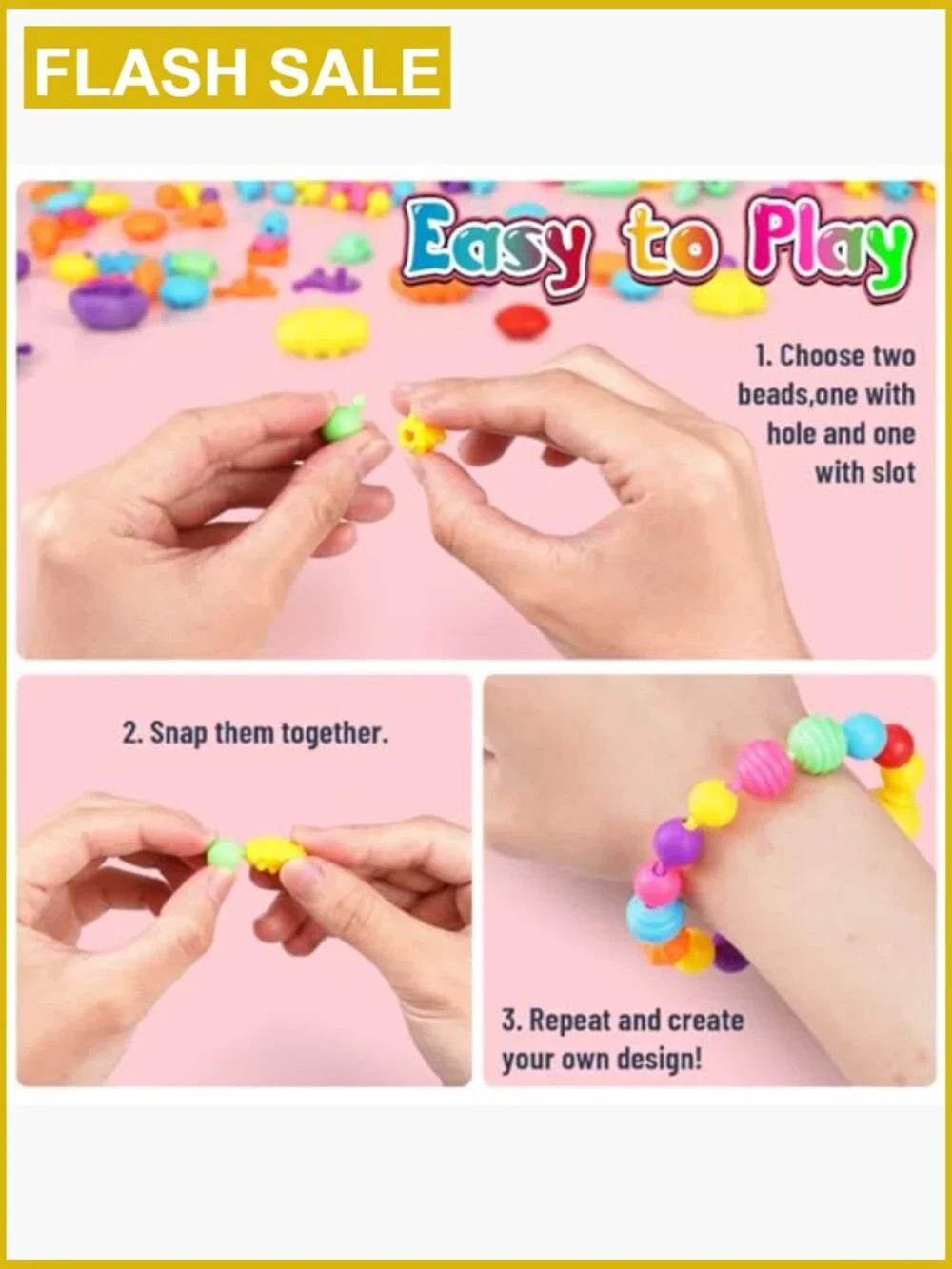 520+ Snap Pop Beads Jewelry Making Kit for Kids